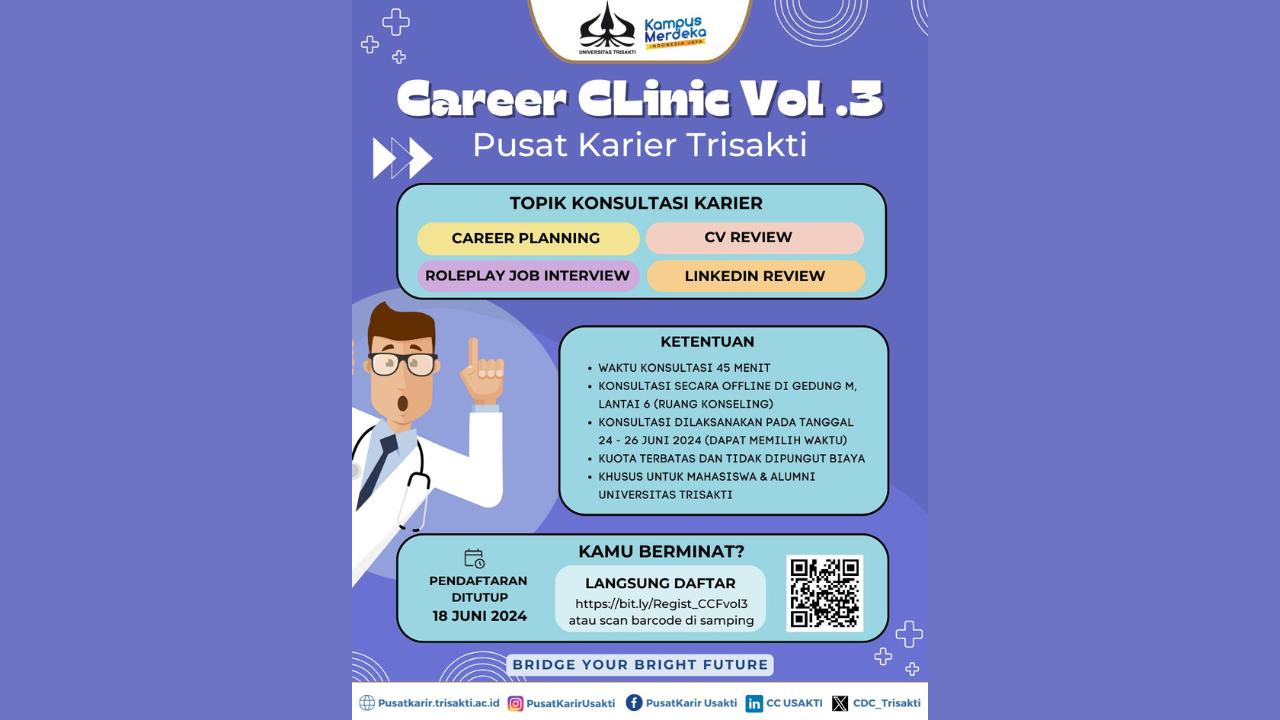 Career Clinic Fair Usakti Vol 3.0 