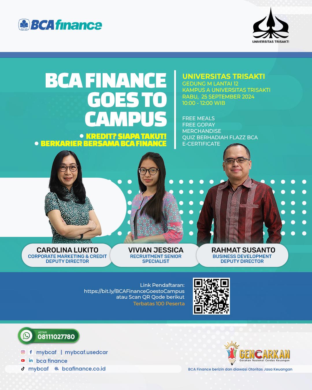 BCA Finance Goes To Campus 