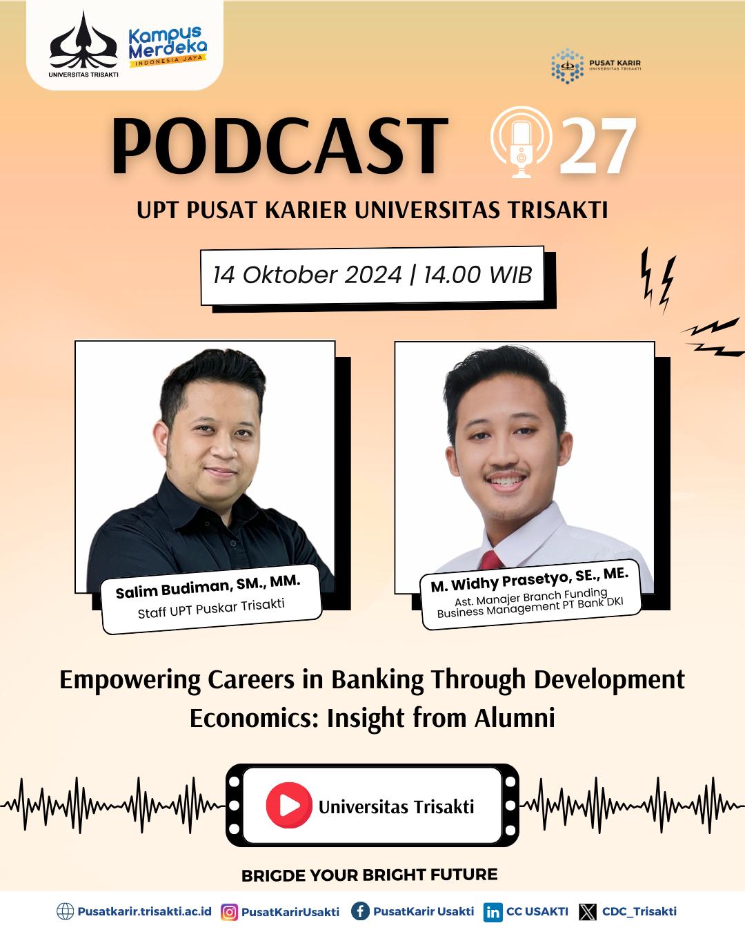 Podcast #27 “Empowering Careers in Banking Through Development Economics: Insight from Alumni”