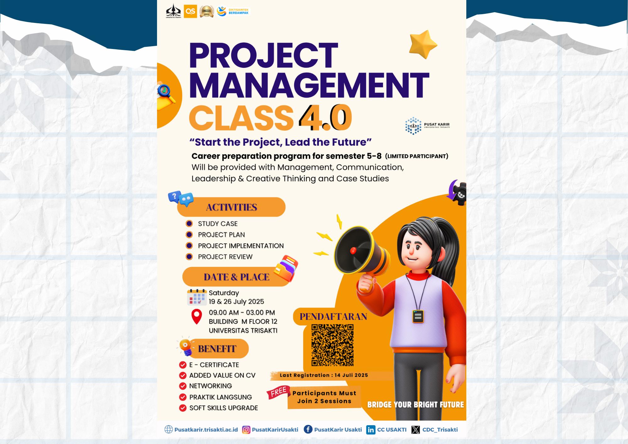 PROJECT MANAGEMENT CLASS 4.0