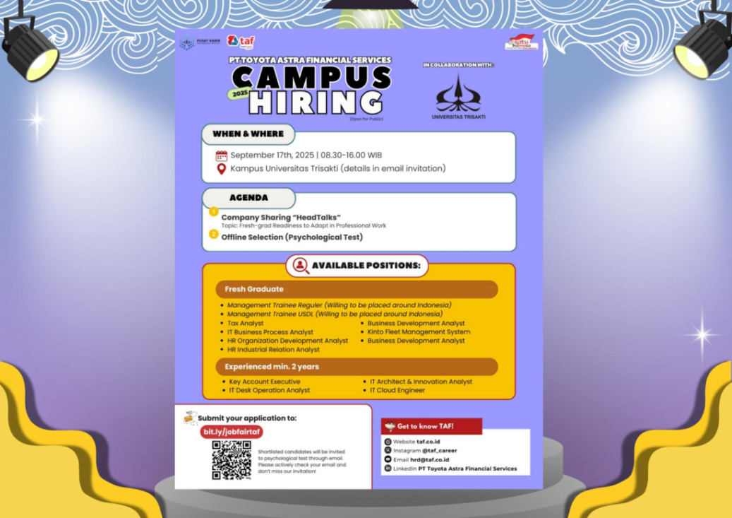 Campus Hiring Toyota Astra Financial Services (TAF)