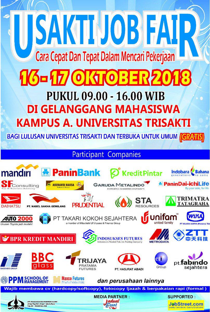 JOB FAIR UNIVERSITAS TRISAKTI 16 - 17 OKTOBER 2018