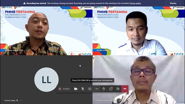 Video Conferences Penutupan (PMMB) Batch II 2021 & Pembukaan (PMMB) Batch I 2022 (17 Maret 2022)