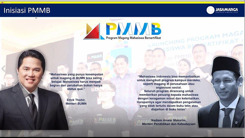 Pembukaan Program Magang Mahasiswa Bersertifikat (PMMB) Batch II 2022 di PT Jasa Marga (Persero) Tbk. 